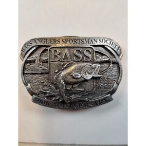 B.A.S.S. Anglers Sportsman Society 30th Anniversary Metal Belt Buckle